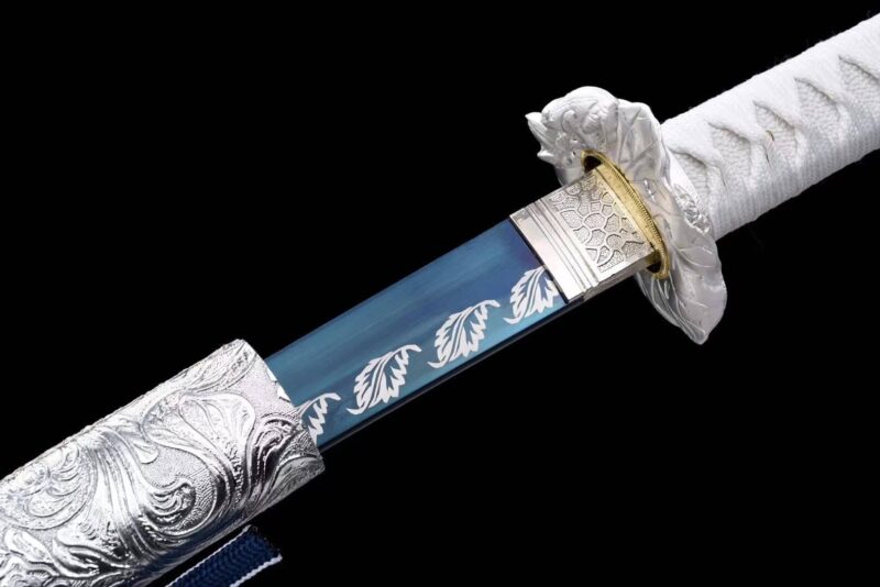 Akizuki Katana Épée De Samouraï Japonais Véritable Katana Sabre Fait Main Acier à Ressort Haute Performance Sabre Longquan