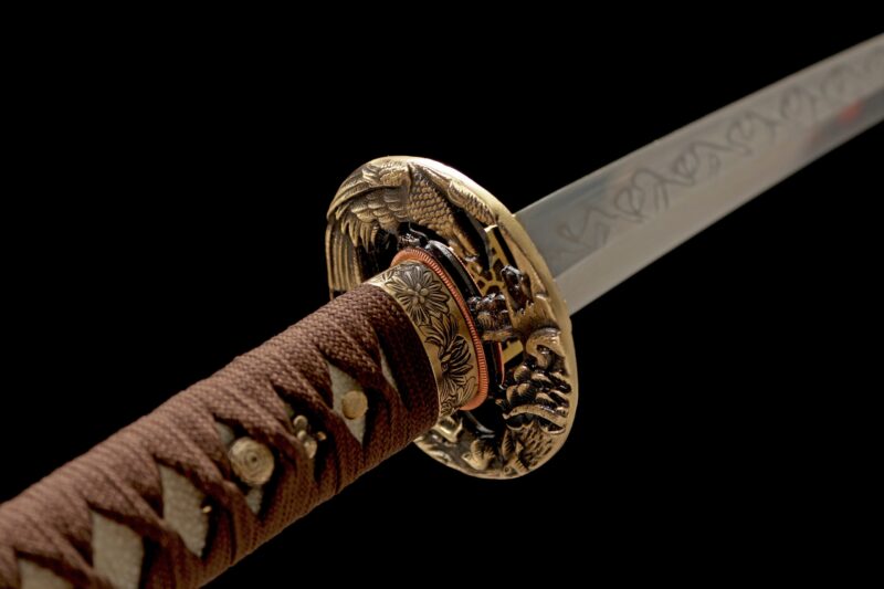 Katana Shinshiro (acier T10 Véritable Hamon Et Peau De Raie)